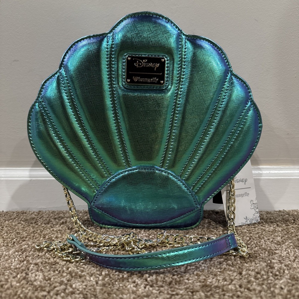 NEW Lounge Fly Ariel Sea Shell Bag Disney Little Mermaid Aurora Purse Crossbody - Picture 4 of 10